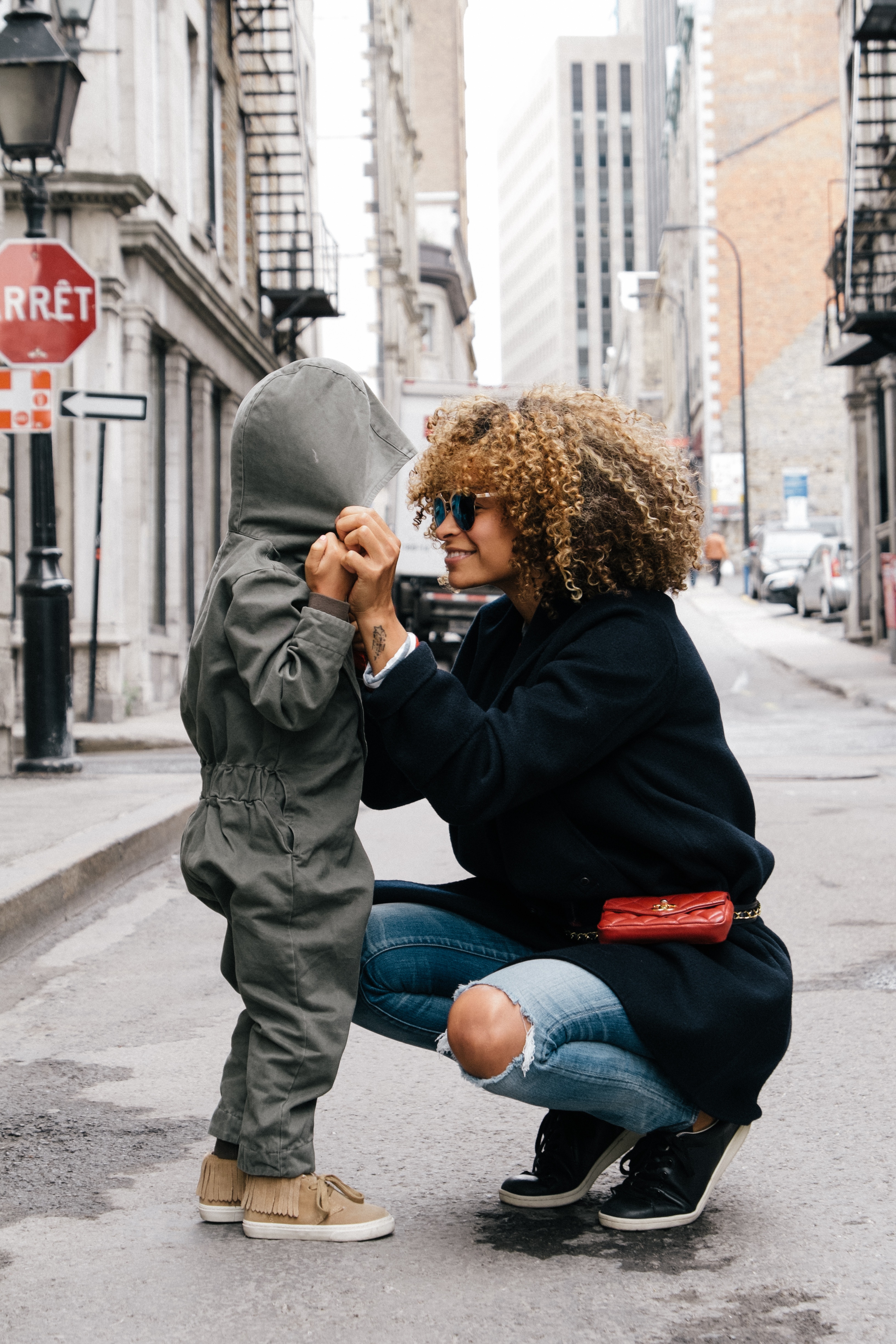 parent, mom and child, talking